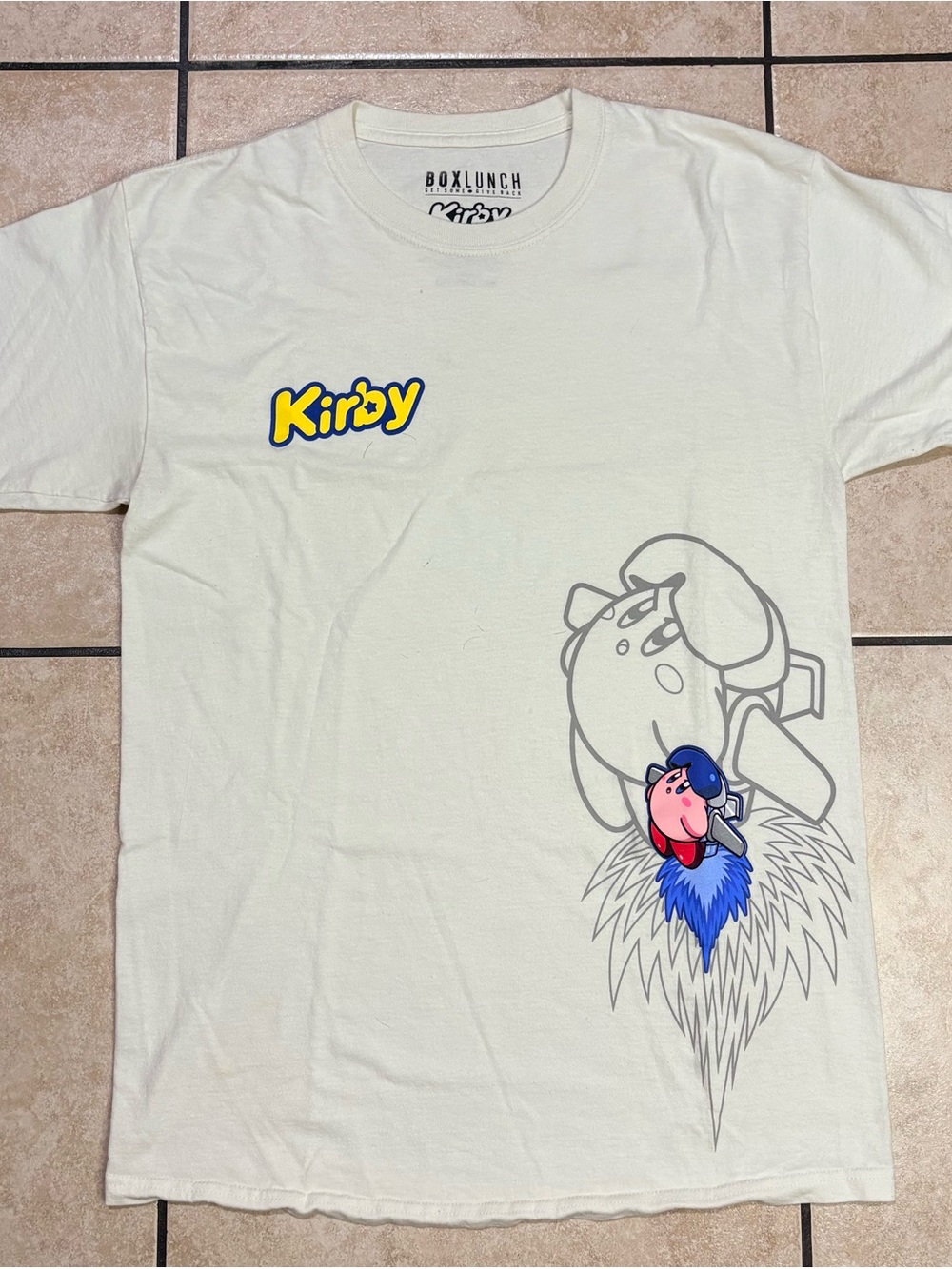 BoxLunch Kirby Graphic Short Sleeve Tee - Cream